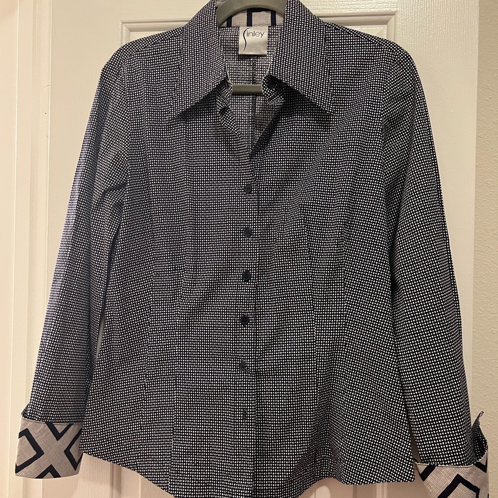 Finley fitted button down blouse